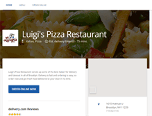 Tablet Screenshot of luigispizzarestaurant.com